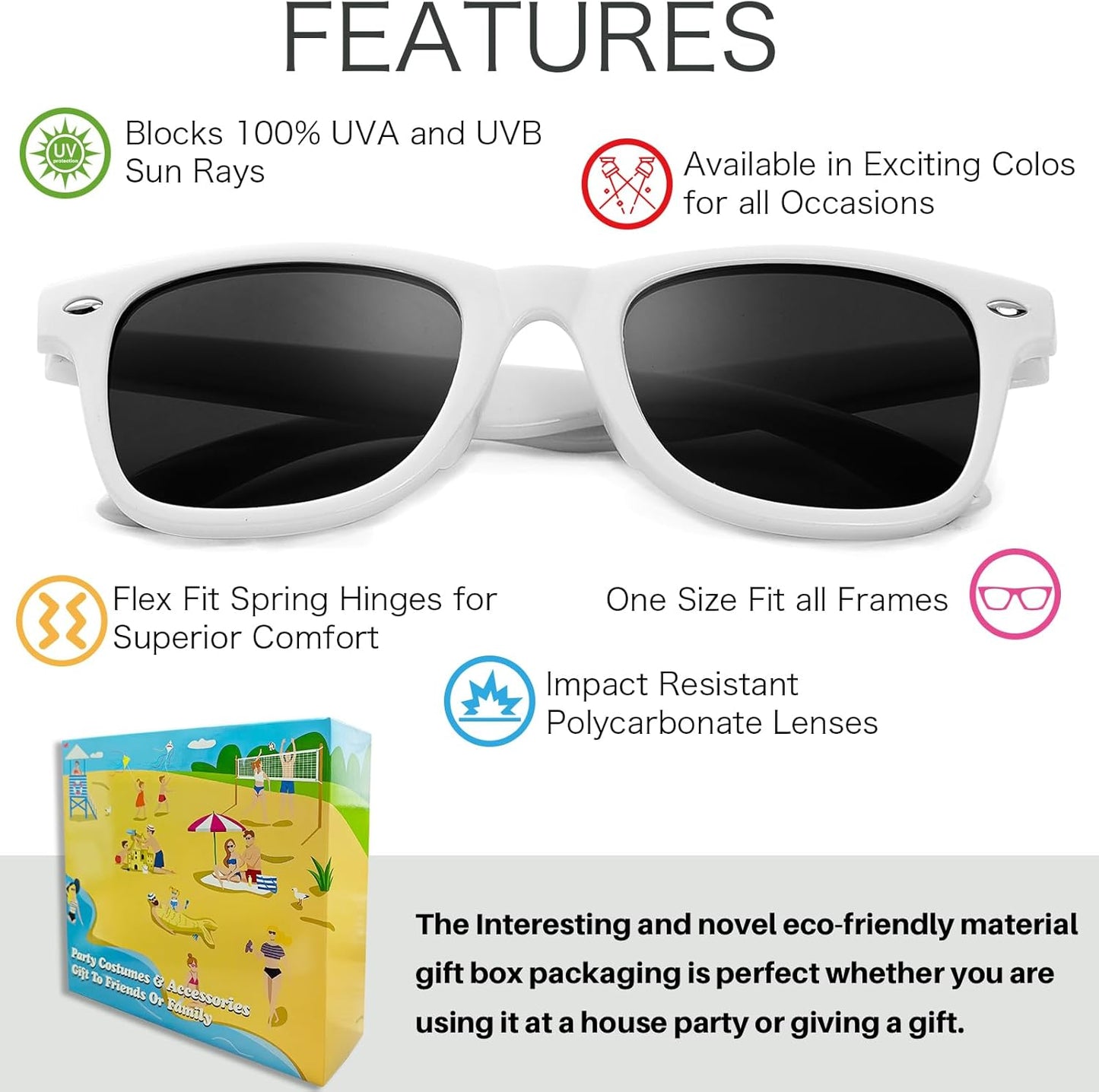 Party Sunglasses Bulk - Adult Retro Plastic Pack of 12 Vintage Sunglasses for Men Women - Party Favors