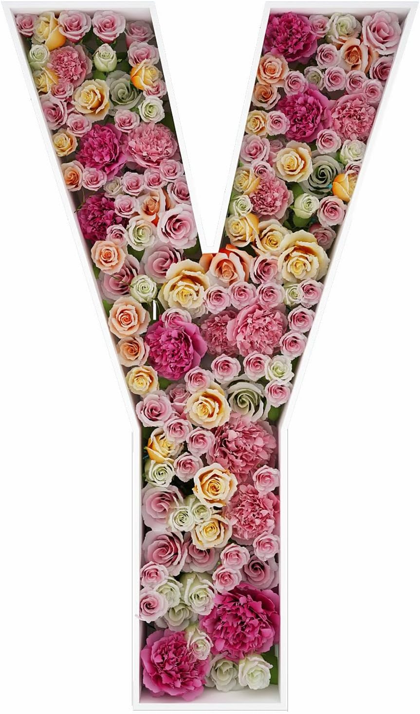 JW Passion - Premium Quality Made 3FT Tall Mosaic Balloon Frame Big Marquee Light Up Letters DIY Kit for Birthday Party Wedding Backdrop Decor Letter A Pre-Cut Foam Board