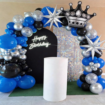 Black White Bow Balloons, 50 Pcs Pearl White Dot Printed Balloons with Black Bow and Cream Heart foil Balloon for Alternative Birthday Party Baby Shower Wedding Bachelorette Party Decorations
