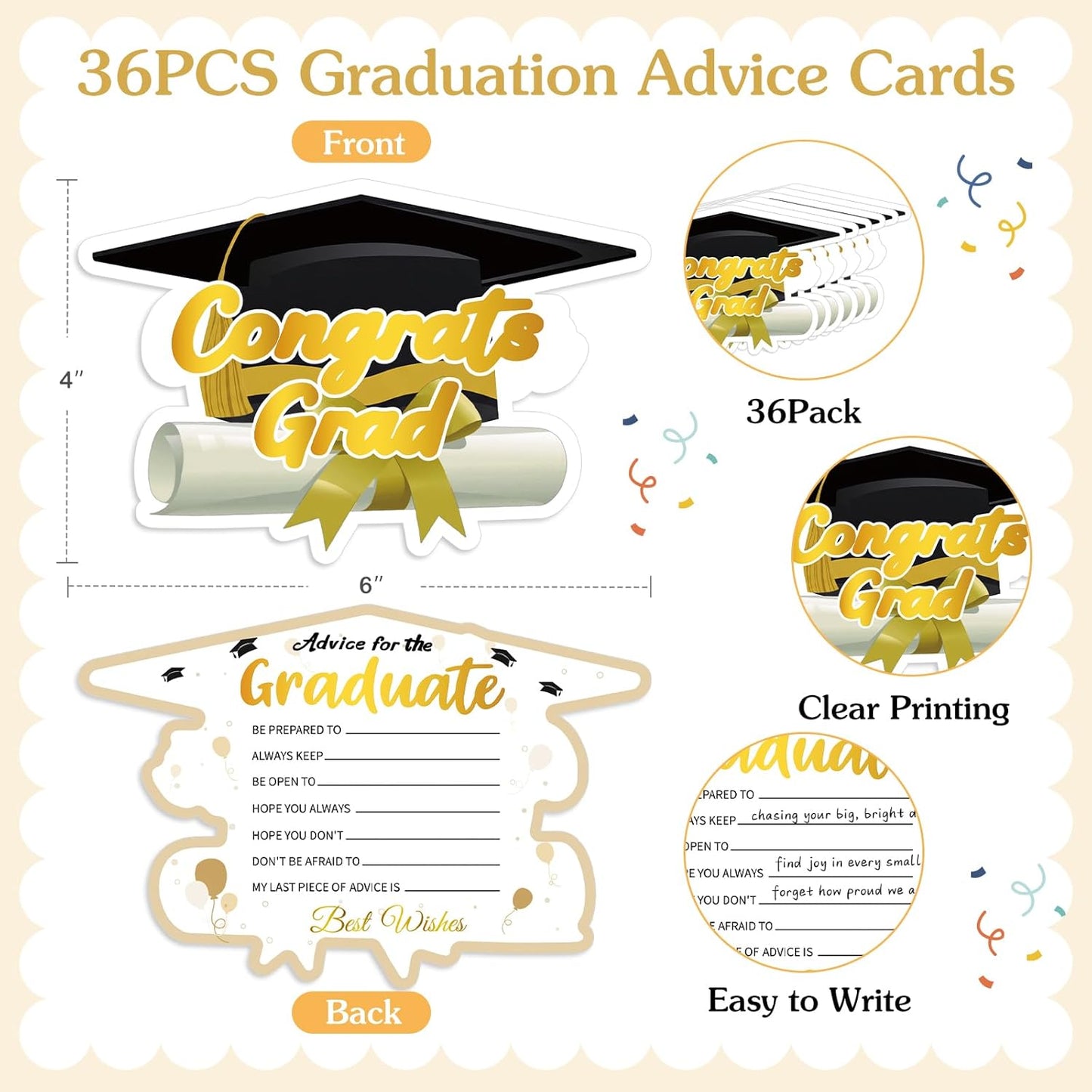 FaCraft 36PCS Who Knows Graduate Best Game Cards Class of 2026 Party Games Activities for High School Senior College School Graduation Party Favor Supplies Grad Game Graduation Decorations 2026