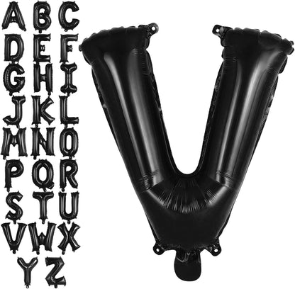 Black Letter A Balloons, 40 Inch Large Foil Letter Balloons, Custom Phrase Balloon for Birthday Party Wedding Anniversary Decoration (Black A)