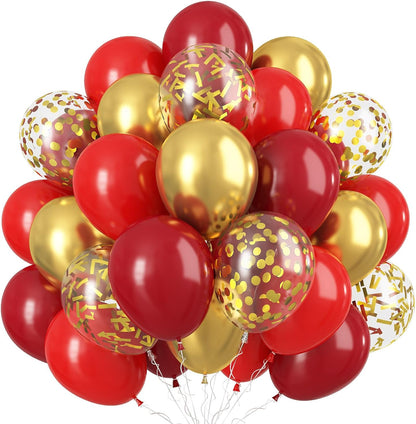 Pink Blue Purple Balloon, 60 Pcs 12 Inches Hot Pink Metallic Purple Teal Yellow Balloons Confetti Balloons for Kids Magic Theme Birthday Decoration Baby Shower Girls Music Party Supplies