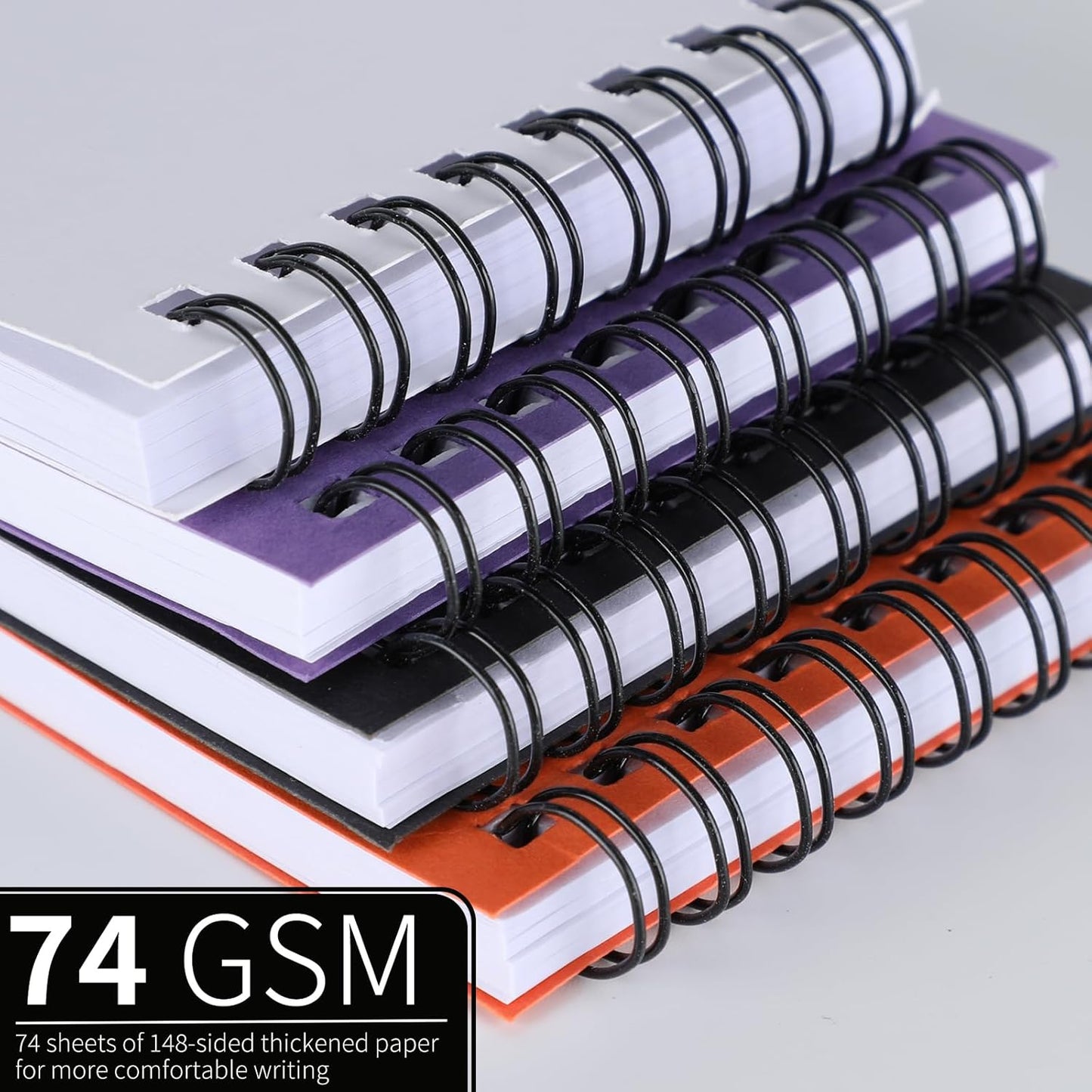 QiCheng 6pack Pocket Notebook Small Notepad Pocket Notepad Small Spiral Notebooks 3X5Inches (6)