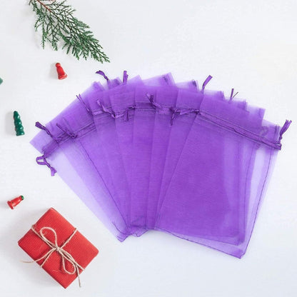 ANZNKU Pink Organza Bags 4 x 6 in 50PCS, Small Gift Bags for Goodie Candy Jewelry Soap Packaging, Cute Little Mesh Bag Drawstring Bulk for Wedding Birthday Party Favor Baby Shower & Easter Gifts Wrap