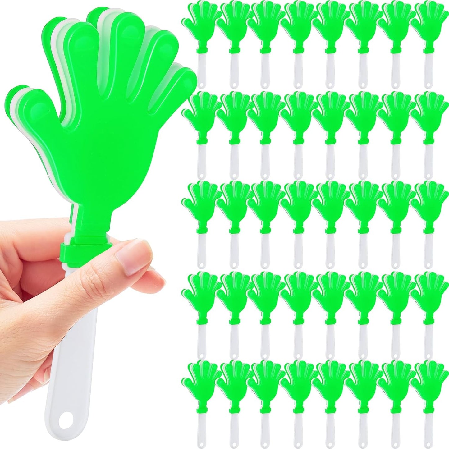 48 Pack Hand Clappers 7.5 Inch Noisemakers Bulk for Team Sports School Events Party Favors(Blue and White)