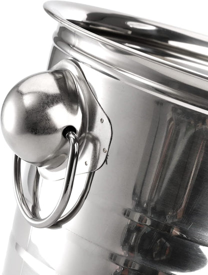ZENFUN 2 Pack 3 Quart Ice Bucket with Handles, Beverage Tub with Handles, Galvanized Metal Ice Bucket, Drink and Wine Chiller for Bar, Party, BBQ, Great for Indoor and Outdoor Use