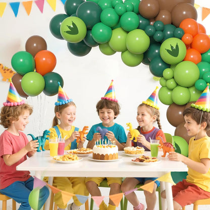 Amandir 153pcs Purple Blue Pink Balloon Garland Arch Kit, Different Sizes 18 12 10 5 inch Teal Yellow Latex Metallic Confetti Balloons for Magic Birthday Engagement Party Decoration