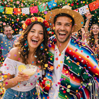 Mood Lab Multicolor Confetti - Mexican Colorful Party Confetti - 1.5 LBs/680 grams - Round Tissue Confetti
