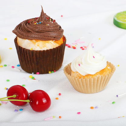 Caperci 500 Count Mini Cupcake Liners White Muffin Liners Greaseproof No Smell Small Cupcake Wrappers Baking Cups