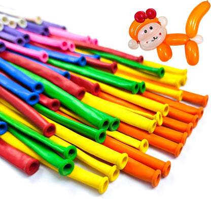 260 Balloons Clear, Thickening Long Balloons for Tying Arch, Twisting Latex Animals Magic Modeling Skinny Birthday Balloon for Kid‘s Party Wedding Decoartion Supply 100pcs