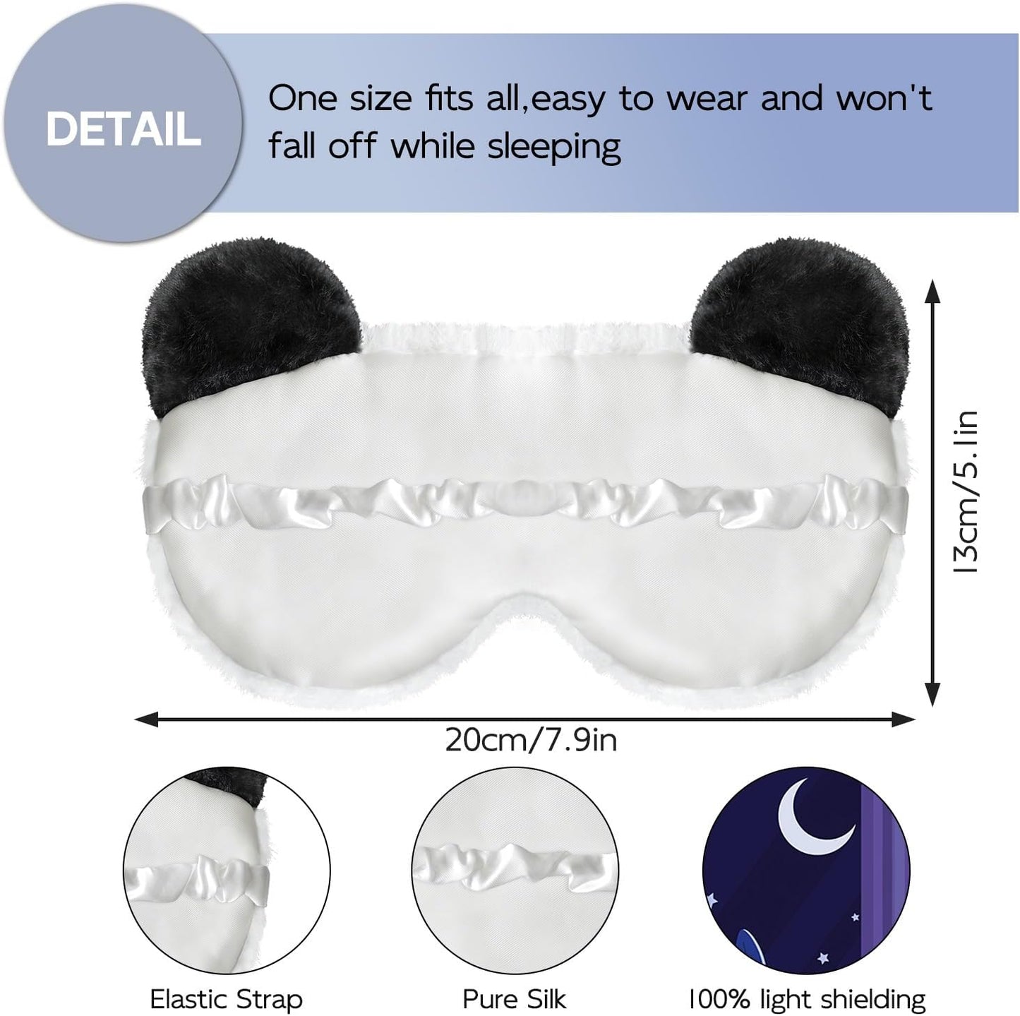 Christmas Reindeer Sleep Mask Cute Antler Eye Masks Sleeping Soft Plush Cartoon Blindfold Funny Animal Eye Cover Xmas Presents for Women Men (Xmas Reindeer,Brown)