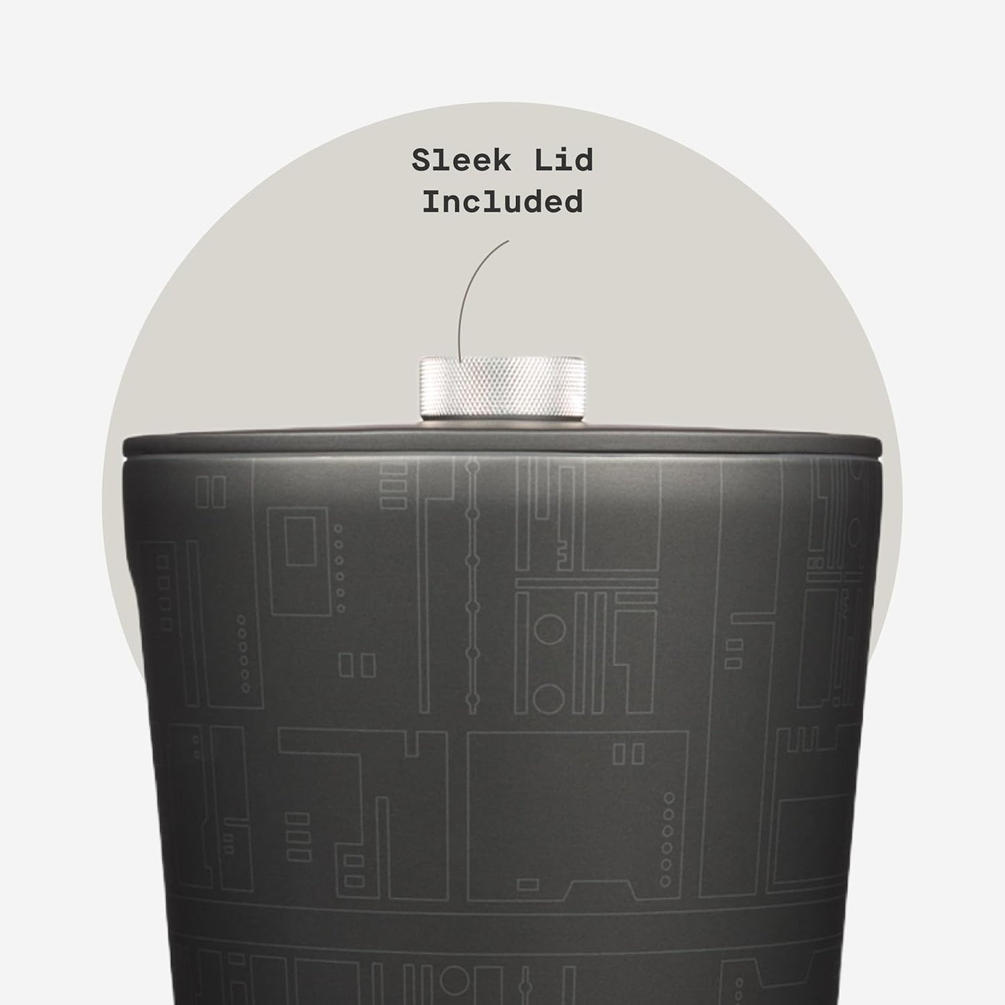 Corkcicle Insulated Ice Bucket with Lid - Stainless Steel - Summer Gift - 100 oz - Ceramic Slate