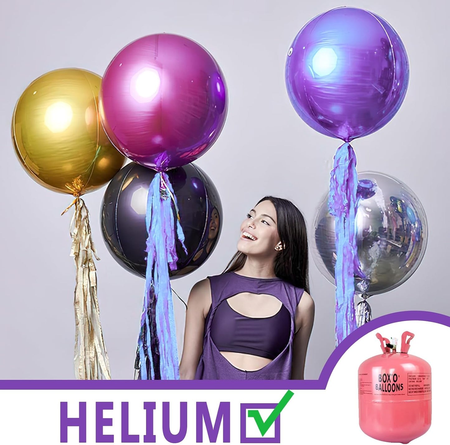 PartyWoo Metallic Gold Foil Balloons 20pcs Different Sizes Pack of 22 15 10 Inch Large Round Foil 4D Inflatable Mirror Ball Mylar Balloons for Graduation Birthday Baby Shower Party Decorations