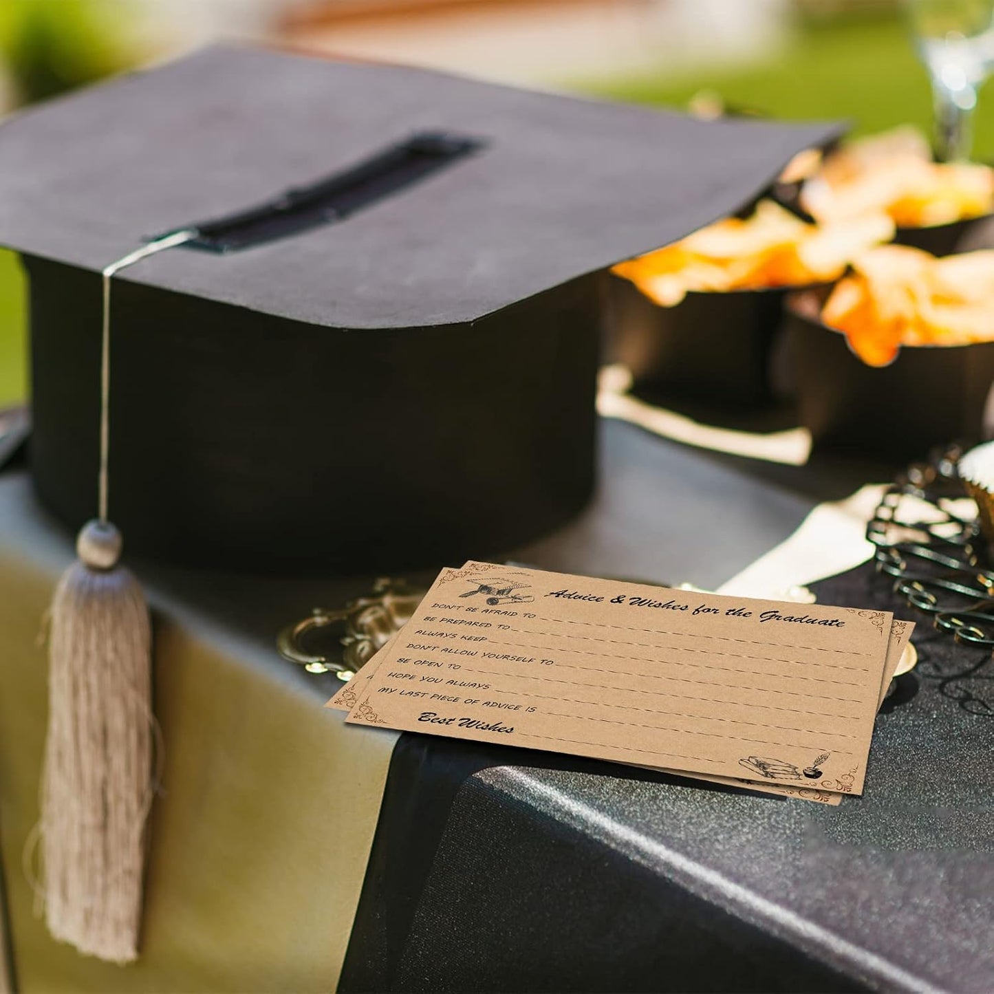 Graduation Advice Cards - 50-Pack Graduate Party Supplies 2026 Advice for the Graduate Decorations Party Favors Table Games Personalized Graduations Cards