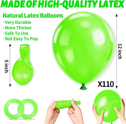 110pcs Black Balloon 12 inch, Black Latex Balloons for Birthday Party Baby Shower Wedding(with 2 Ribbons). - Colors A