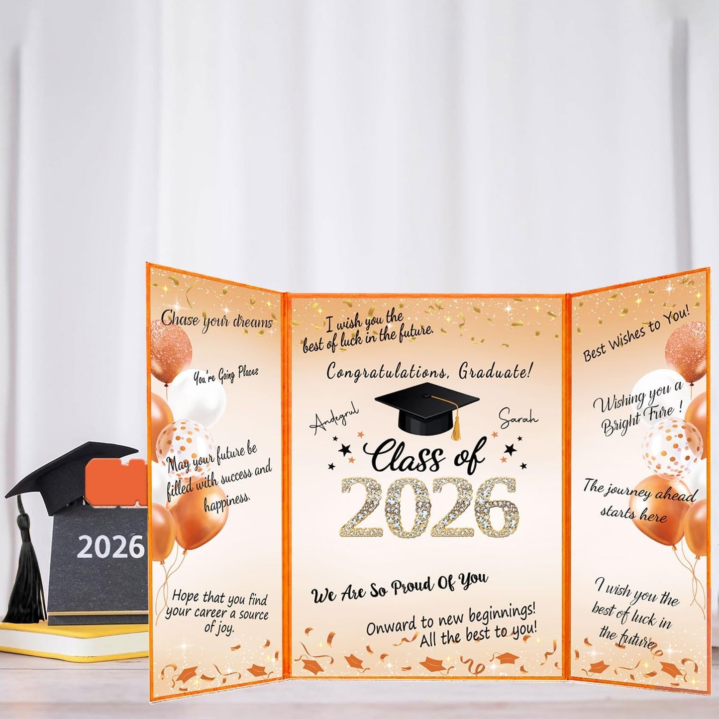 QIYANPAX Graduation Guest Book 2026, Blue and Gold Graduation Decorations Class of 2026, Graduation Signature Book, Congrats Grad Guest Book Alternative, Unique Graduation Gifts
