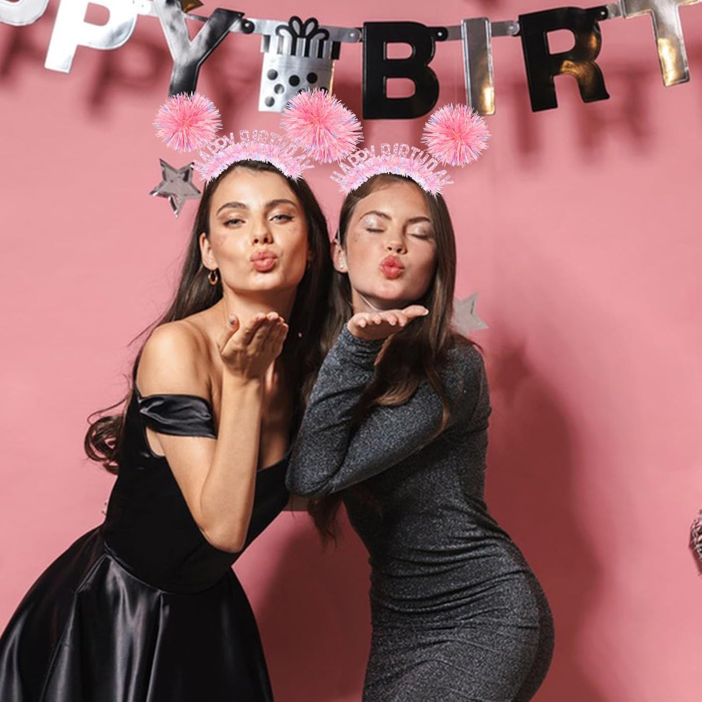 CAVETEE Happy Birthday Crown and Tiara for Women & Girls Party Decorations Gifts