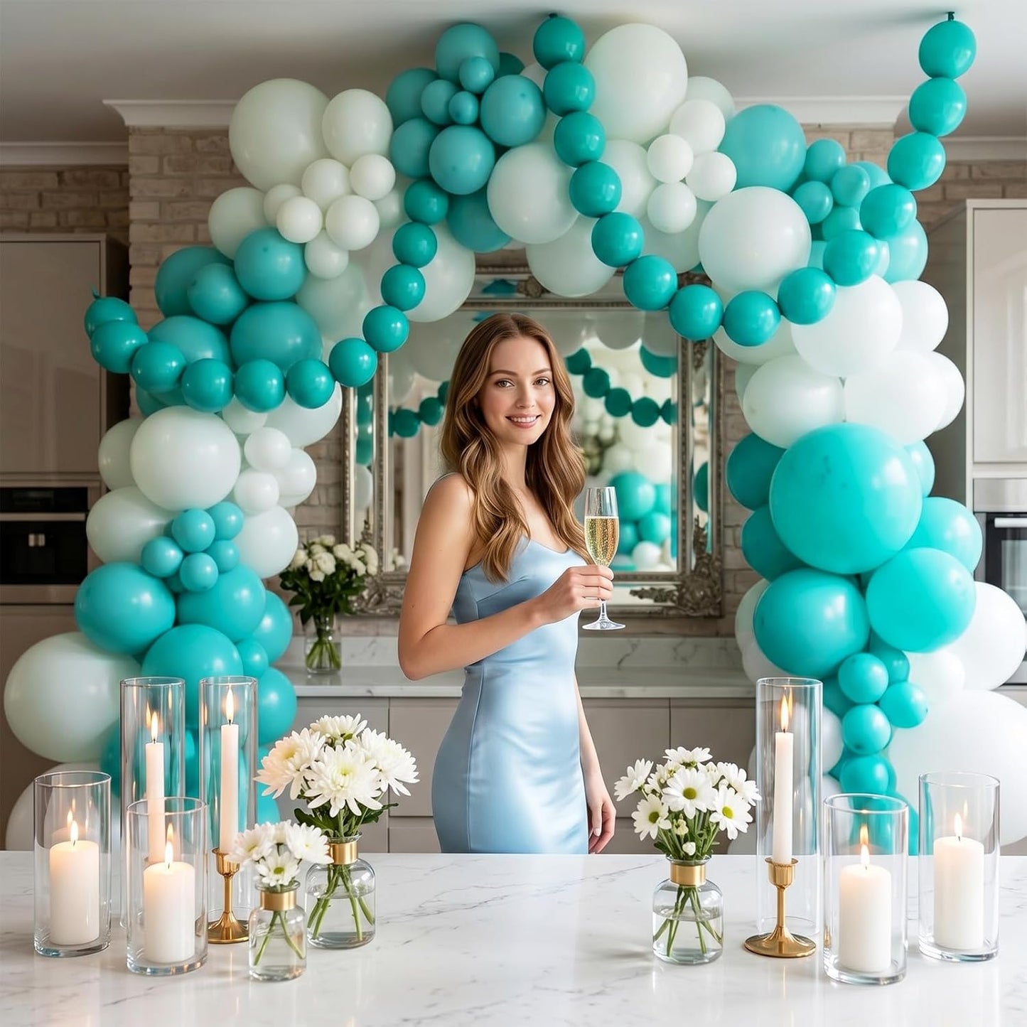 Gold Quick Link Balloons, 60PCS Linking for Balloon Wall Arch Chains, 6inch Linkable for Wedding Birthday Baby Shower Engagement Graduation Party Decorations