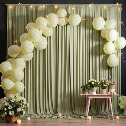 10ftx10ft Black Backdrop Curtains for Weddings Parties, Wrinkle Free 2 Panels Silky Polyester Photo Backdrop Drapes Back Drop Cloth Drapery for Birthday Mother'sDay Photography Background