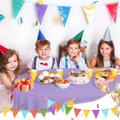 tujol Royal Blue 6 Pack Plastic Table Cloth 54" x 108", Disposable Tablecloths Rectangle Table Cover, Plastic Tablecloths for Parties