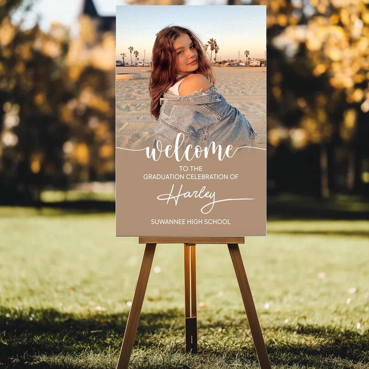 Graduation Party Welcome Sign, Photo Graduation Poster, Graduation Decorations, Grad Party Sign, Grad Welcome Sign, Graduation gift for best friend, Graduation gift for daughter, sister, brother - 1