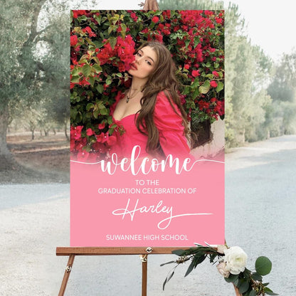 Graduation Party Welcome Sign, Photo Graduation Poster, Graduation Decorations, Grad Party Sign, Grad Welcome Sign, Graduation gift for best friend, Graduation gift for daughter, sister, brother - 1