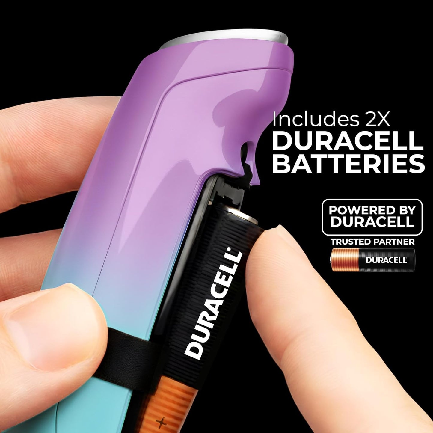Zulay Kitchen Powerful Milk Frother Wand With Duracell Batteries - Ultra Fast Handheld Drink Mixer - Electric Whisk Foam Maker for Coffee, Lattes, Cappuccino & Matcha - Z1 Motor - Black - Colors D