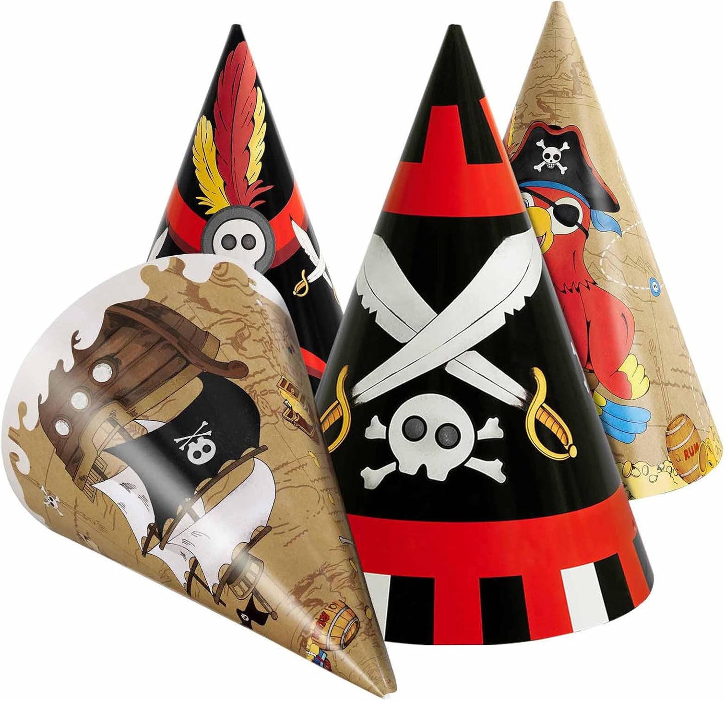 WERNNSAI Birthday Party Hats - 12 Pcs Birthday Party Supplies Cone Hat Headbands Colorful Paper Party Hats for Kids