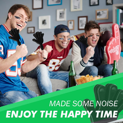 50 Pcs Hand Clappers Noisemakers 7.5 Inch Clappers Noisemakers Plastic Hand Clappers for Birthdays Game Football Sporting Events Cheers Supplies Dance Basketball Football Noisemakers(Black)