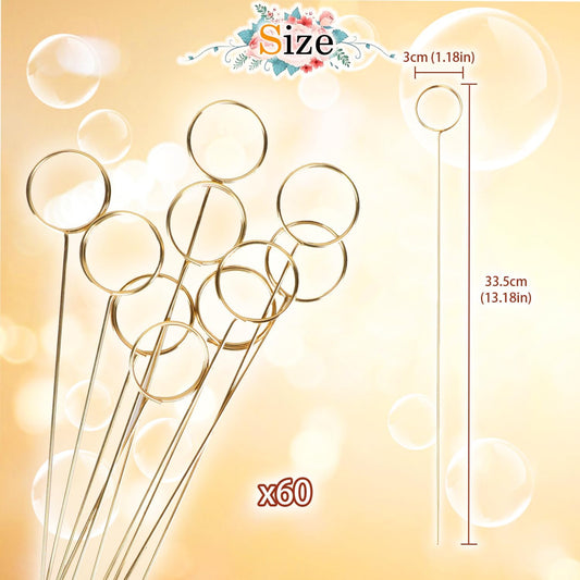 30 Pcs Metal Wire Floral Picks 13 Inch Wire Place Card Holder, Metal Table Name Number Clips Picture Stand, Round Photo Memo Flower Card Holder for Wedding Party Birthday Cake (Silver Round)