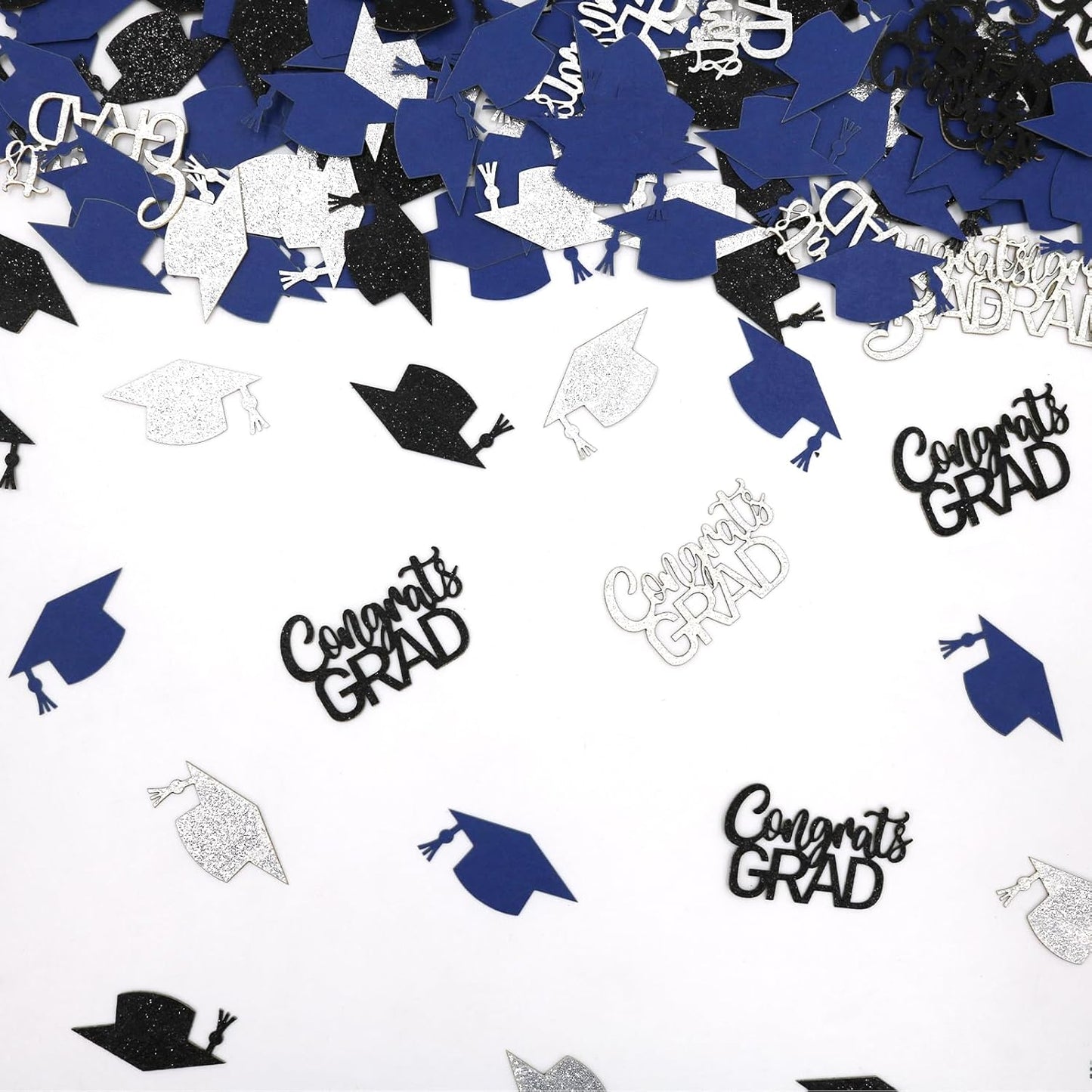 200PC Gold Graduation Confetti Class of 2026 Congrats Grad Confetti for Table Grad Cap Scatters for Graduation party decorations 2026