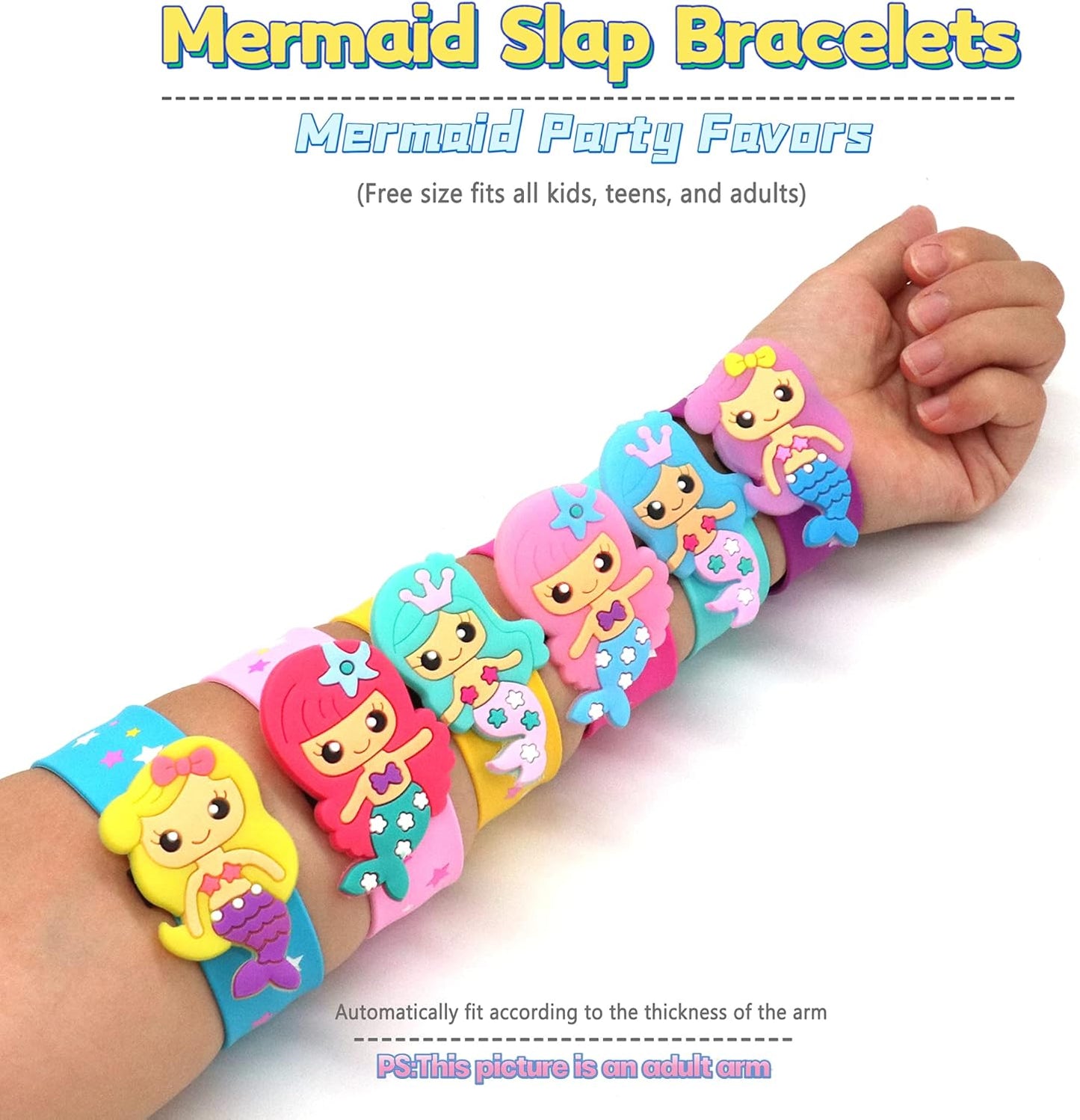 Cat Slap Bracelets for party- Silicone Wristbands Adjustable Party Favors, Classroom Prizes, Carnival Games - Birthday Gifts for Adults(6Pack)-LOCHSOEL