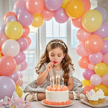 Balloon Arch Kit Stand with Base, 9Ft & 5.6Ft High Free Bending Half Arch Stand for Baby Shower Yard Decorations Wedding Birthday Party (No Balloons)