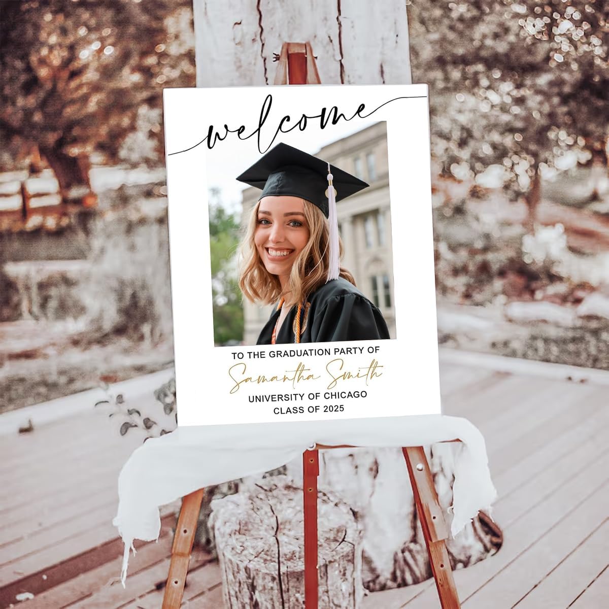 Graduation Party Welcome Sign, Photo Graduation Poster, Graduation Decorations, Grad Party Sign, Grad Welcome Sign, Graduation gift for best friend, Graduation gift for daughter, sister, brother - 1