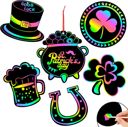 JULMELON 36 PCS Ocean Crafts, Rainbow Scratch Art Under The Sea Party Favors DIY Magic Color Summer Ocean Animals Scratch Cards for Summer Party Favors School Activities