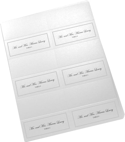 Single Line Border Printable Place Cards, Gold (Choose Color), Set of 60 (10 Sheets), Laser & Inkjet Printers - Wedding, Party, Dinner, and Special Events - Made in the USA