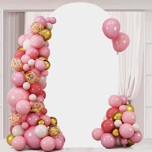 Metal Arch Backdrop Stand 7.2FT+6FT Wedding Arch Backdrop Stand Set of 2 Gold Arch Backdrop Stand for Valentines Day Party Wedding Ceremony Baby Shower Birthday Floral Balloon Decration