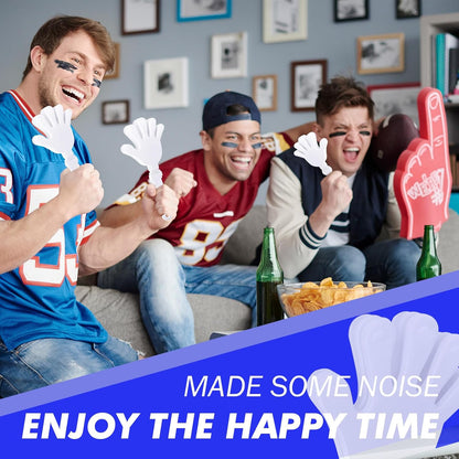 8 Pcs Hand Clappers Noisemakers 7.5 Inch Clappers Noisemakers Plastic Hand Clappers for Birthdays Game Football Sporting Events Cheers Supplies Dance Basketball Football Noisemakers(Blue)