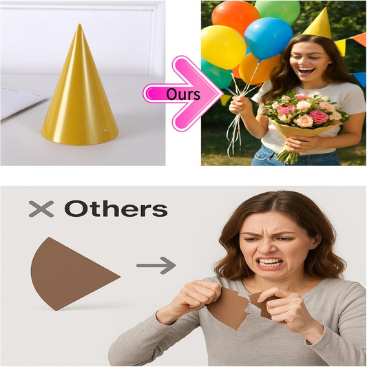 Pre-Assembled Party Hats for Kids, Birthday Hats for Kids & Adults