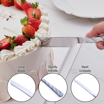 Rainbow Cake Cutting Set, Stainless Steel Cake Knife and Server, Cake Pie Cutter Set for Wedding, Birthday, Party