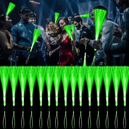 30 Pack Blue Fiber Optic Wands Glow Fiber Wands Bulk LED Light Up Wands with 3 Flashing Modes LED Flashing Sticks for July 4th Halloween Christmas Wedding Birthday Carnival Bachelor Party