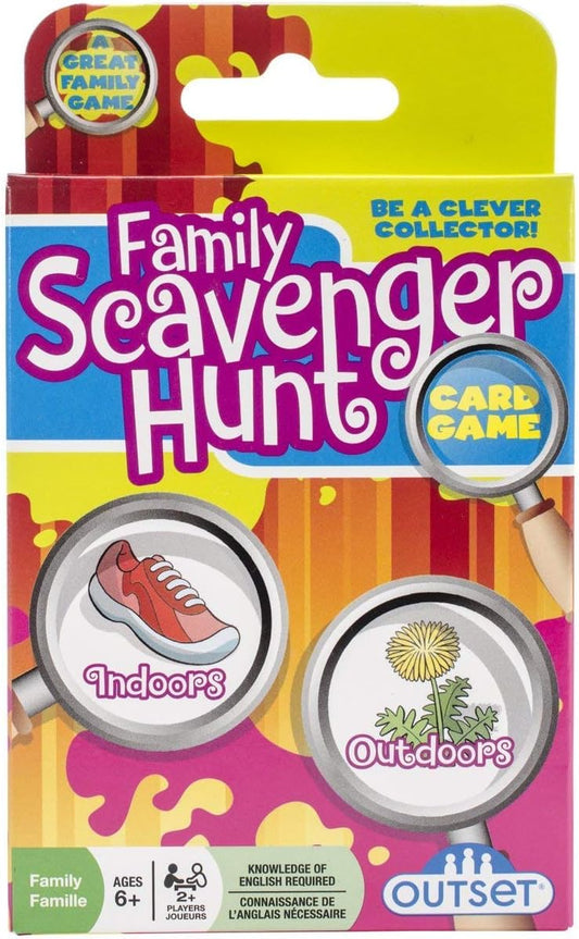 Outset Media Family Scavenger Hunt Card Game Travel Friendly Indoor and Outdoor Family Scavenger Hunt - Ages 6+