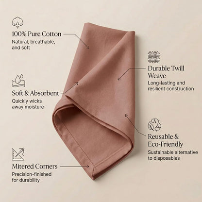 ACCENTHOME Natural Cotton Linen Napkin Set of 12 18x18 inch Dinner Napkins - Washable Soft Premium Hotel Quality Reusable Hemmed Edges Napkins Perfect Table Linens for Family Dinners, Weddings