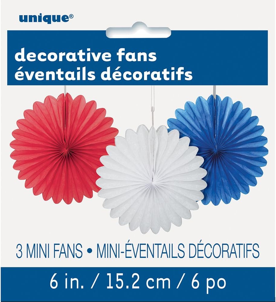 Sunflower Yellow Hanging Tissue Paper Fans - 6'', 3 Count - Perfect for Parties & Home Decor