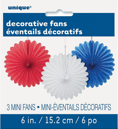 Sunflower Yellow Hanging Tissue Paper Fans - 6'', 3 Count - Perfect for Parties & Home Decor