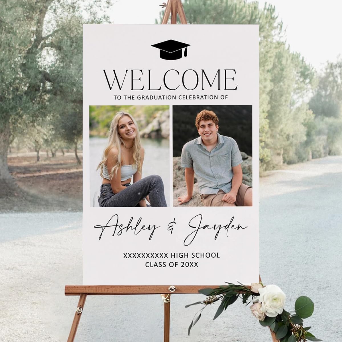 Graduation Party Welcome Sign, Photo Graduation Poster, Graduation Decorations, Grad Party Sign, Grad Welcome Sign, Graduation gift for best friend, Graduation gift for daughter, sister, brother - 1