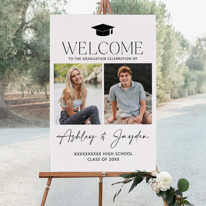 Graduation Party Welcome Sign, Photo Graduation Poster, Graduation Decorations, Grad Party Sign, Grad Welcome Sign, Graduation gift for best friend, Graduation gift for daughter, sister, brother - 1