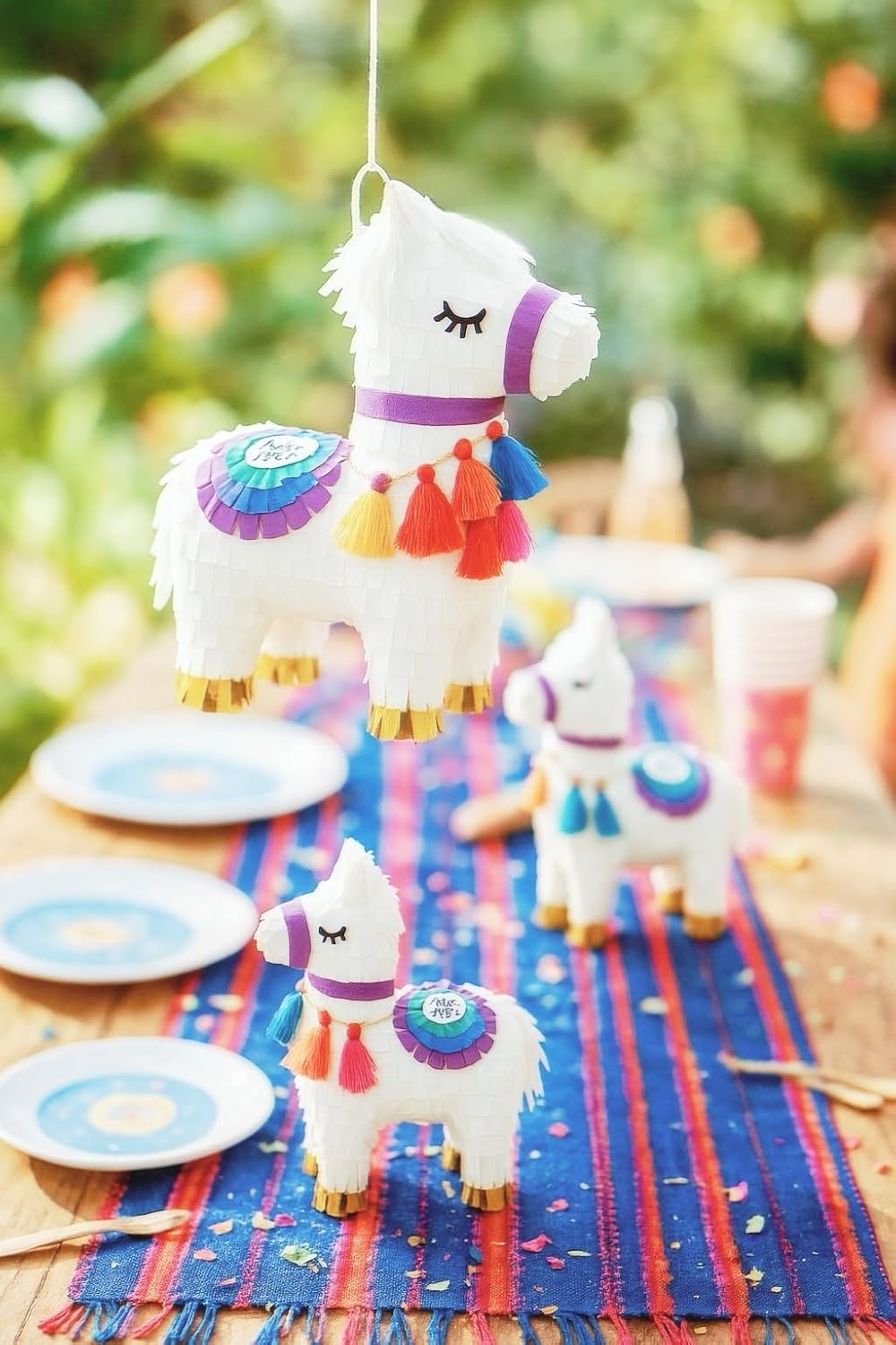 GIFTEXPRESS 6pk 8"x6" Benito the Mini Llama Pinatas – Small Birthday Party Favors, Cinco de Mayo, Fiesta, Gender Reveal, Taco Tuesday, Table Centerpieces, Classroom Decor, Mexican Fiesta Celebration