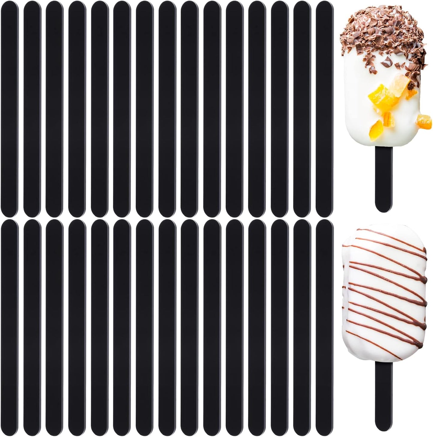 30 Pieces Acrylic Sticks Reusable Cakesicle Cake Pop Mold Mirror Ice Pop Sticks Ice Cream Cakesicle Mold for Home Cake Candy Gifts Party Craft