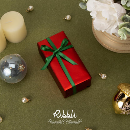 Ribbli Double Faced White Satin Ribbon,3/8” x Continuous 25 Yards,Fabric Ribbon use for Bows Bouquet,Gift Wrapping,Floral Arrangement